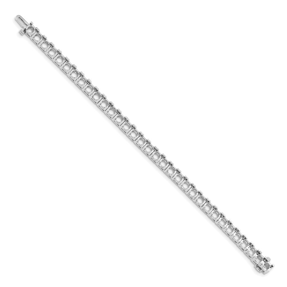 14k White Gold Tennis Bracelet Mounting