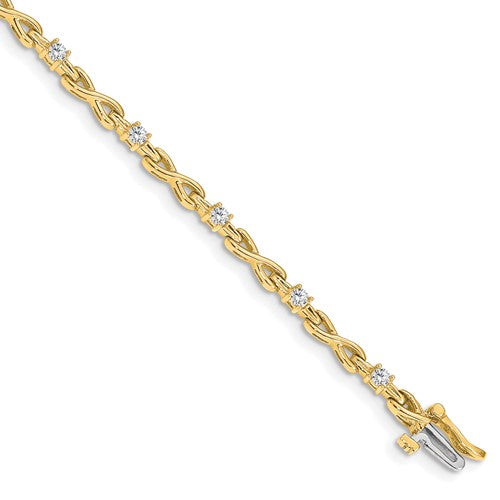 14k AAA Diamond Tennis Bracelet