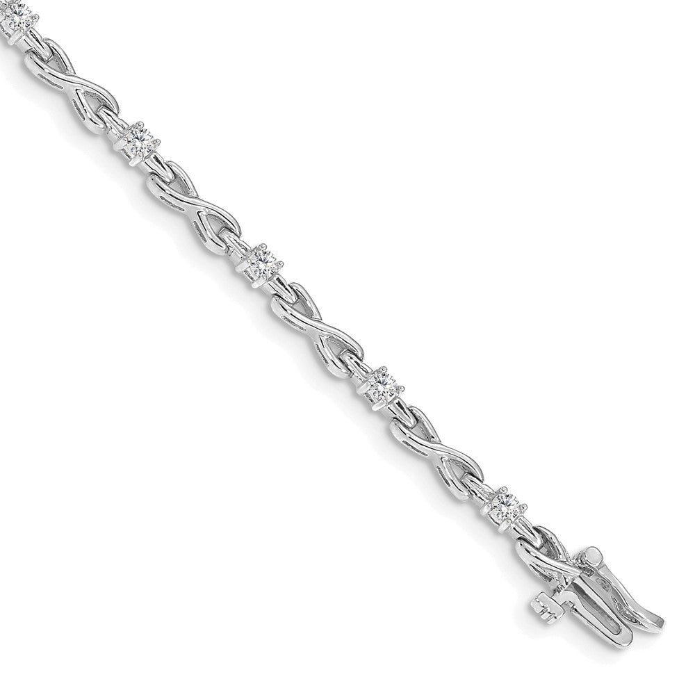 14k White Gold 2.3mm Tennis Bracelet Mounting
