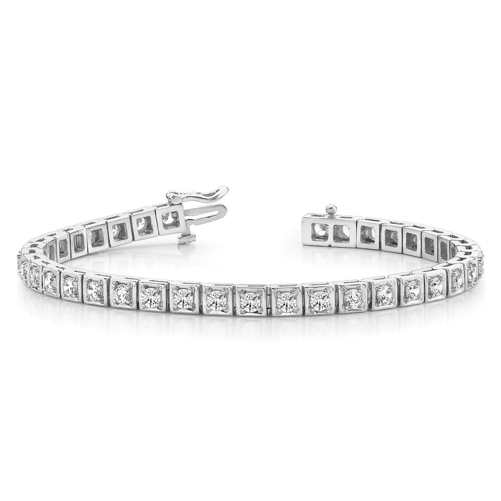 14k White Gold VS Diamond Tennis Bracelet