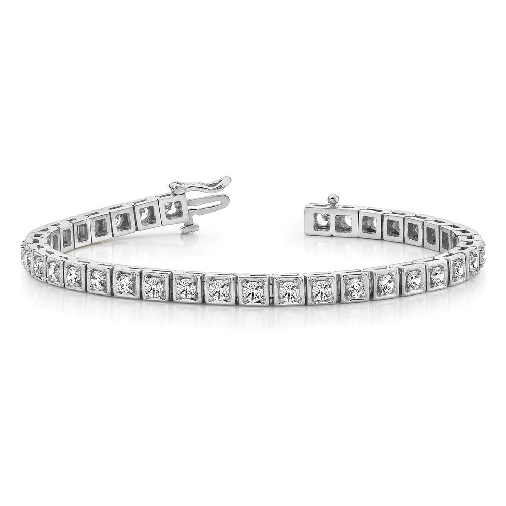 14k White Gold Tennis Bracelet Mounting