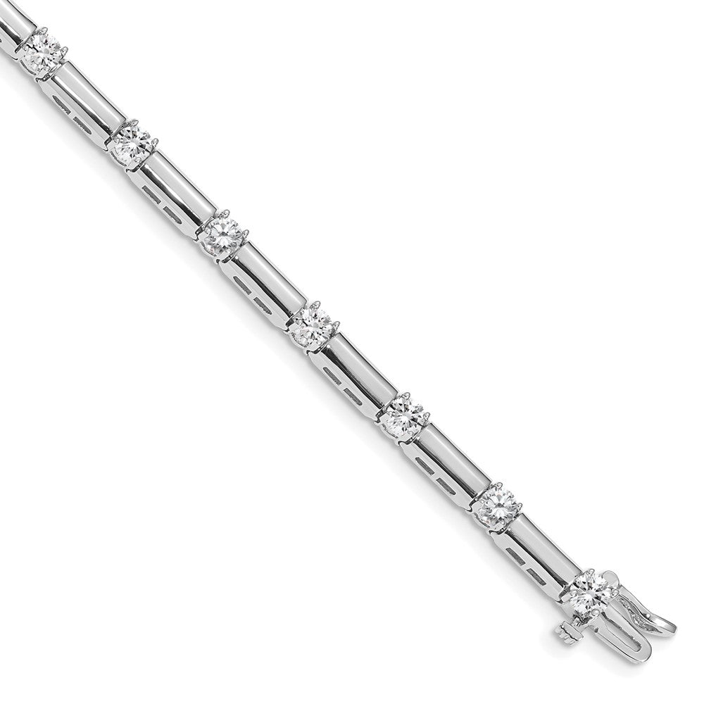 14k White Gold A Diamond Tennis Bracelet
