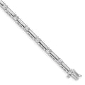 14k White Gold 3.8mm Bar Link Tennis Bracelet Mounting