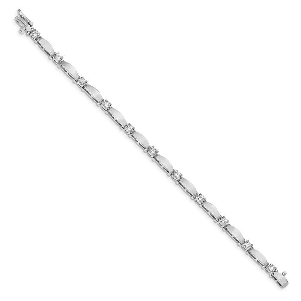 14k White Gold A Diamond Tennis Bracelet