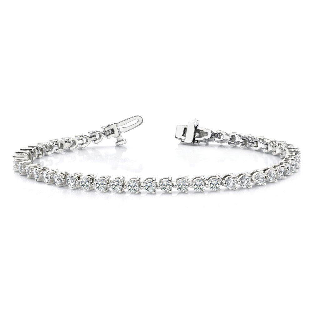 14k White Gold AAA Diamond Tennis Bracelet
