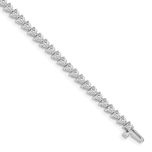 14k White Gold AA Diamond Tennis Bracelet