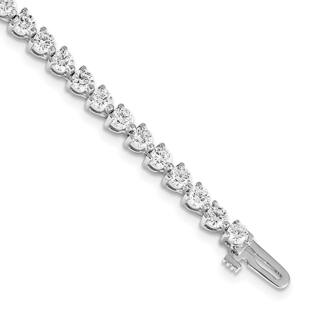 14k White Gold AAA Diamond Tennis Bracelet