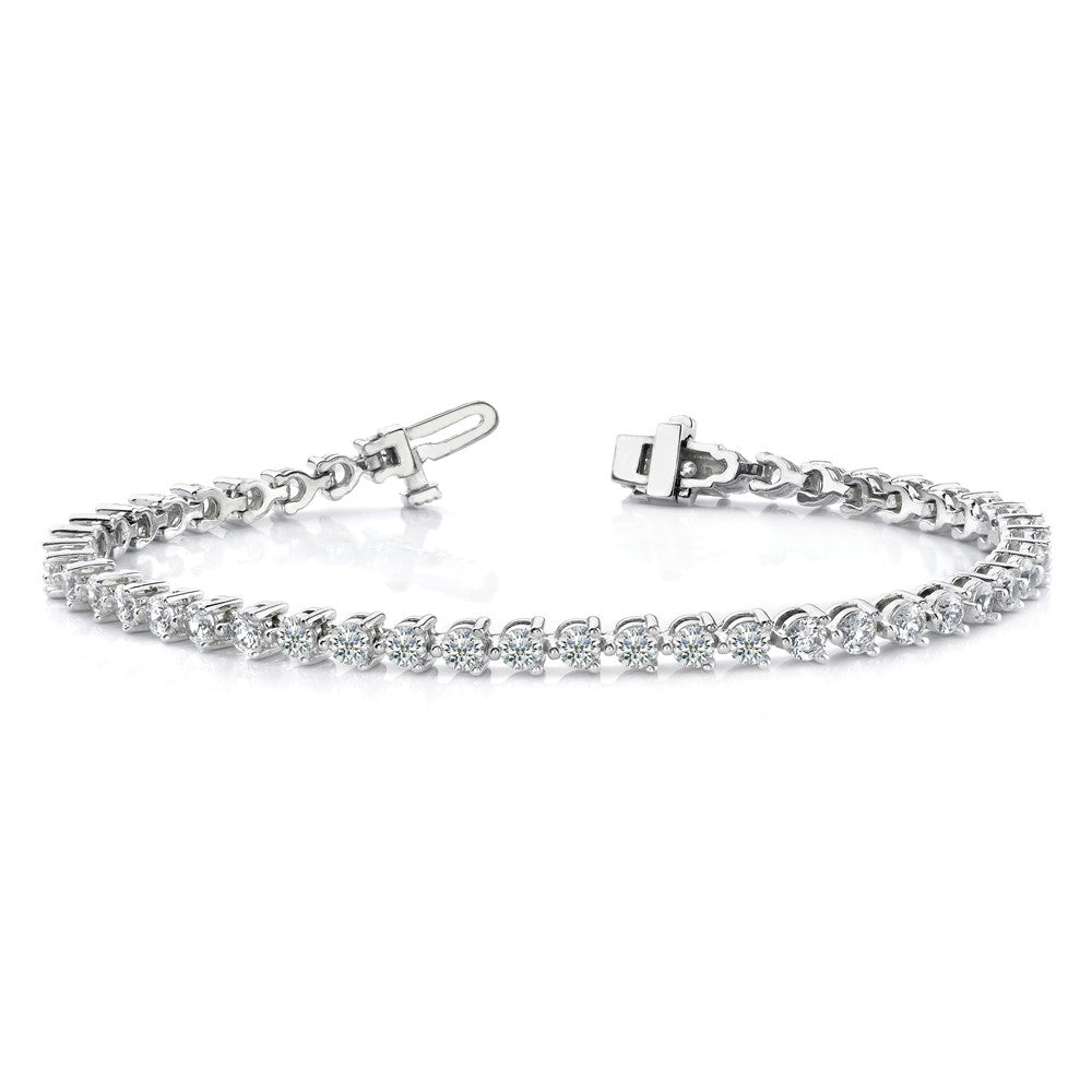 14k White Gold Diamond Tennis Bracelet Mounting