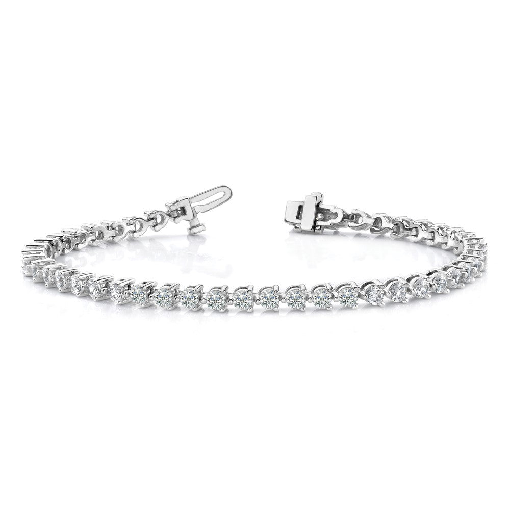 14k White Gold AAA Diamond Tennis Bracelet