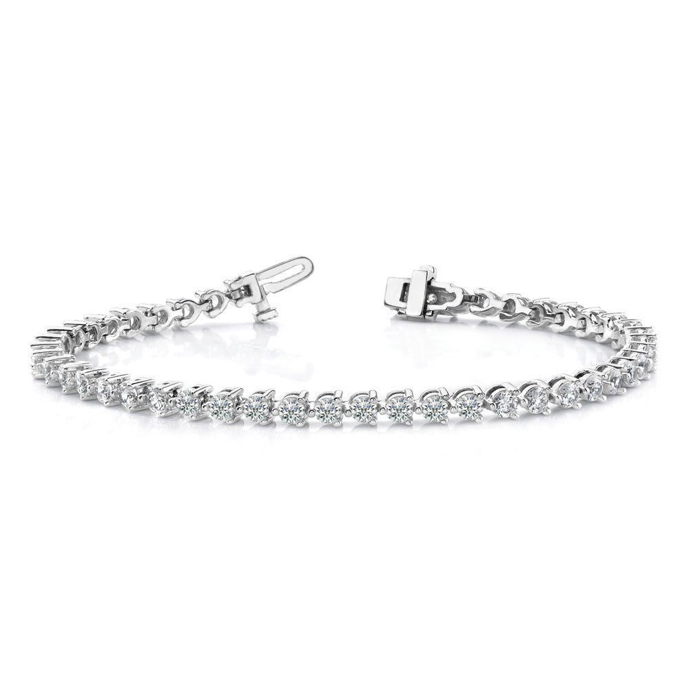14k White Gold Diamond Tennis Bracelet Mounting