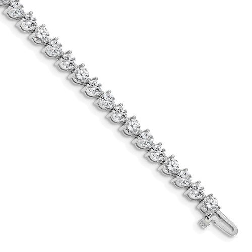14k White Gold AAA Diamond Tennis Bracelet