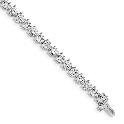14k White Gold A Diamond Tennis Bracelet