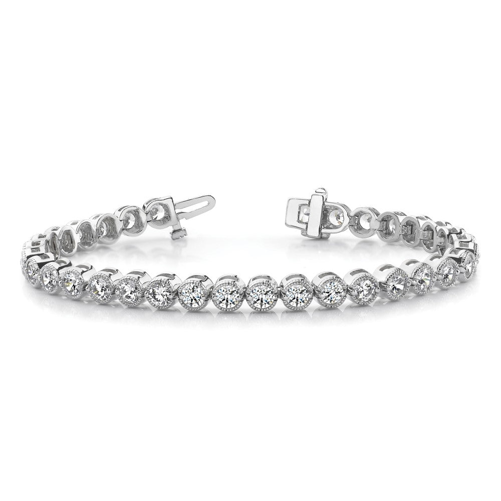 14k White Gold VS Diamond Tennis Bracelet