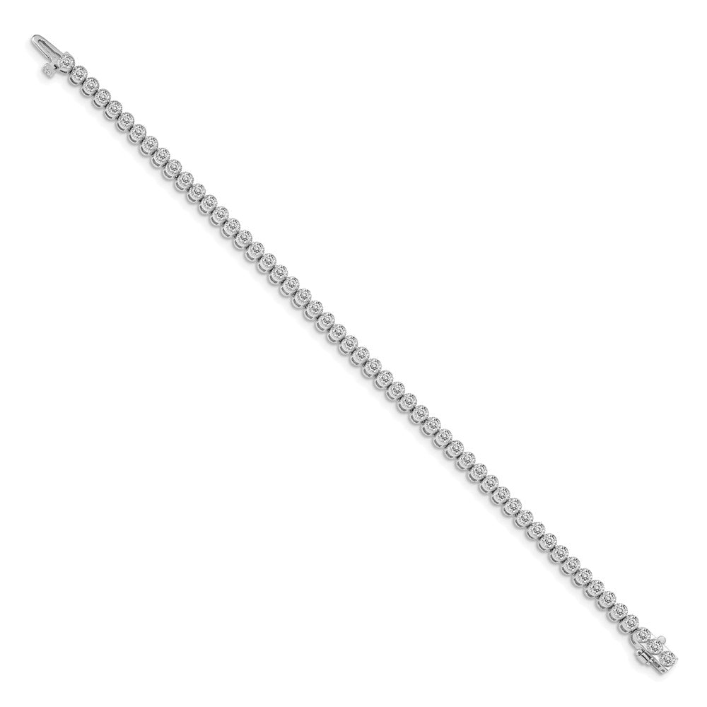 14k White Gold A Diamond Tennis Bracelet