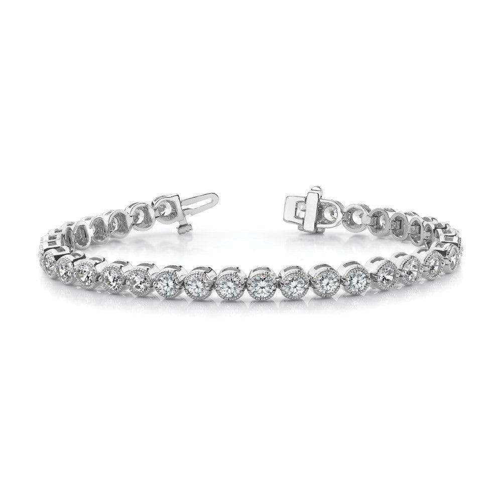 14k White Gold AA Diamond Tennis Bracelet