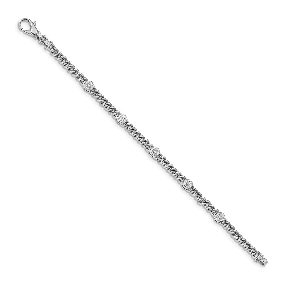 14k White Gold VS Diamond Fancy Bracelet