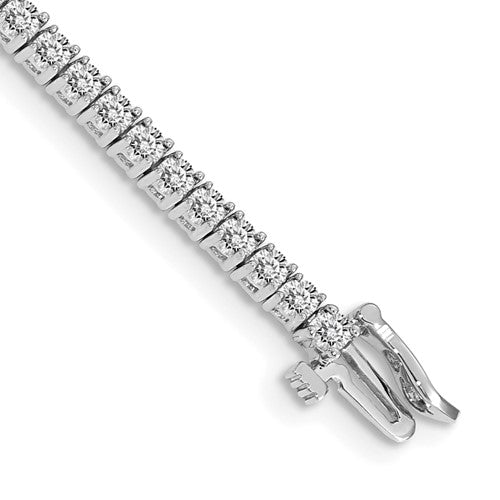 14k White Gold A Diamond Tennis Bracelet