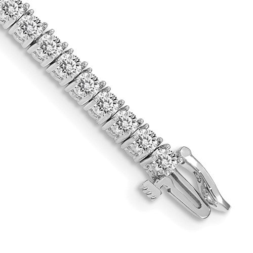 14k White Gold AAA Diamond Tennis Bracelet