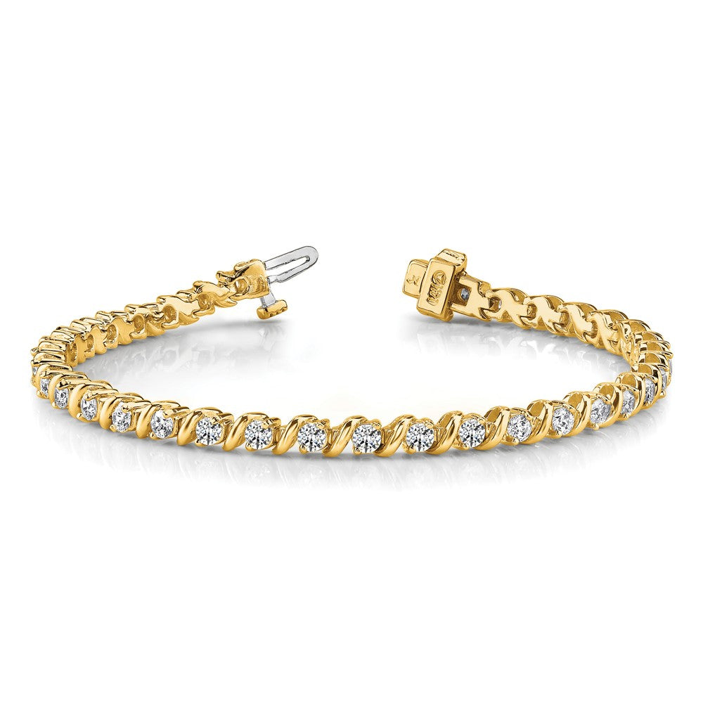14k AAA Diamond Tennis Bracelet