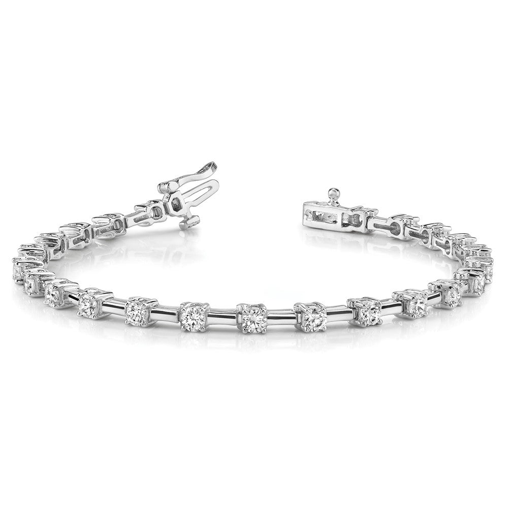 14k White Gold A Diamond Tennis Bracelet