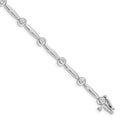 14k White Gold 2.3mm Bar Link Bracelet Mounting