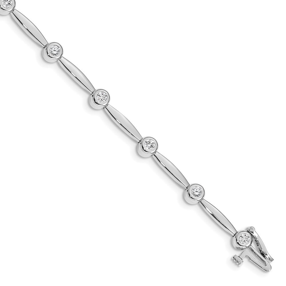 14k White Gold 2.3mm Bar Link Bracelet Mounting