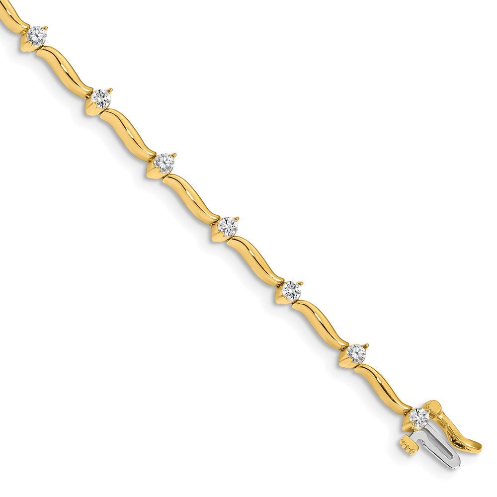 14k 2.6mm Stones Bar Link Tennis Bracelet Mounting