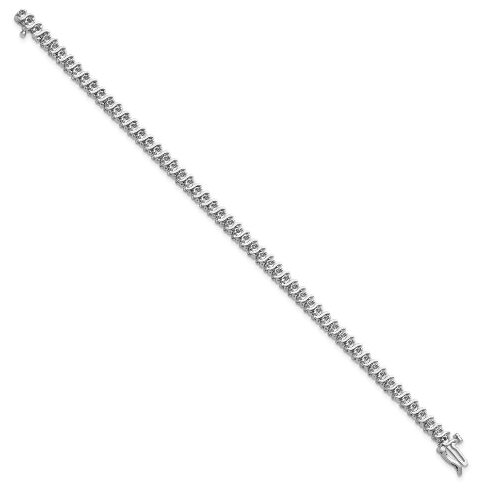 14k White Gold 1.6mm Diamond Tennis Bracelet Mounting