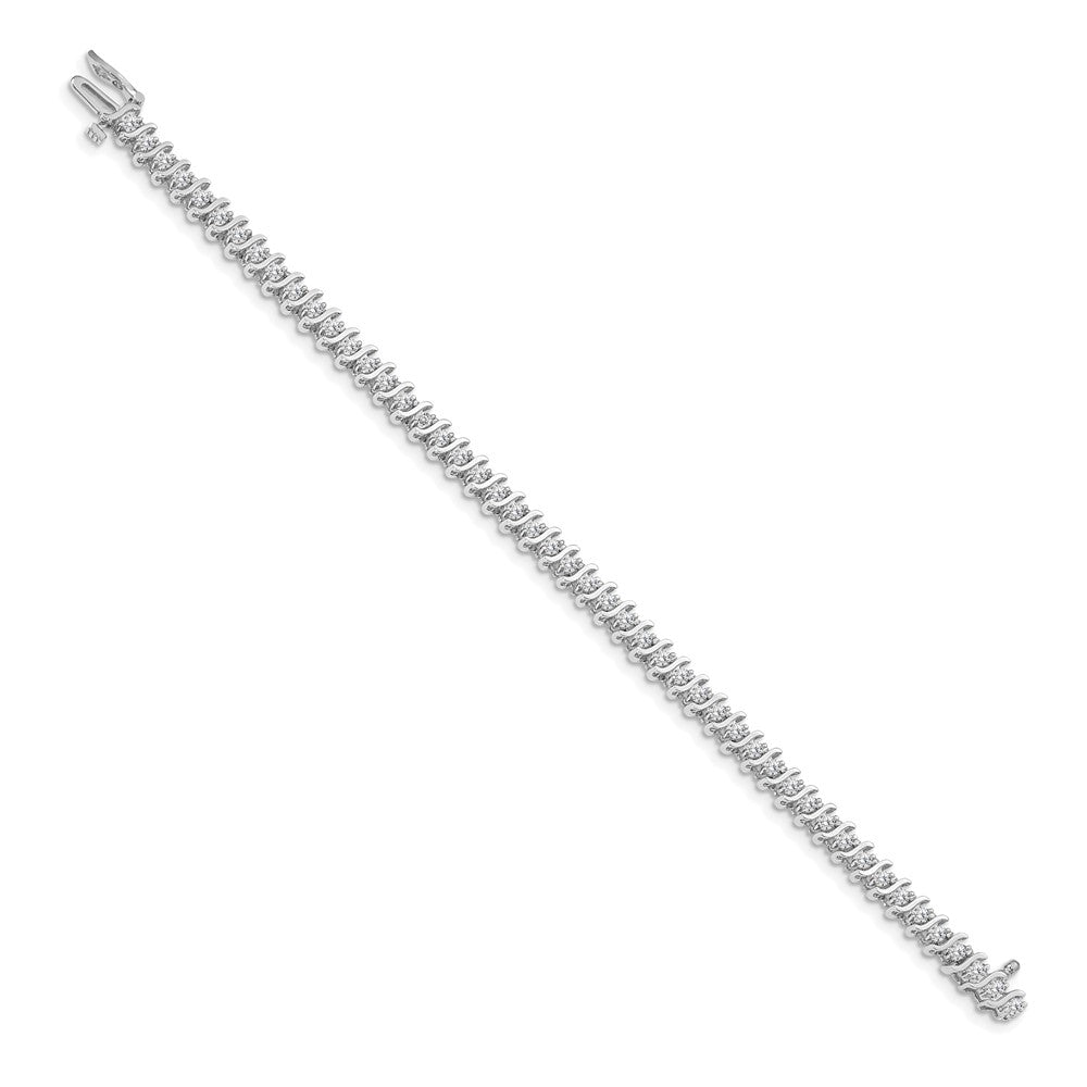 14k White Gold 2.2mm Diamond Tennis Bracelet Mounting