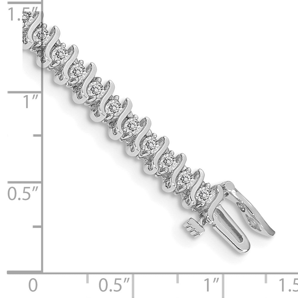 14k White Gold 2.2mm Diamond Tennis Bracelet Mounting