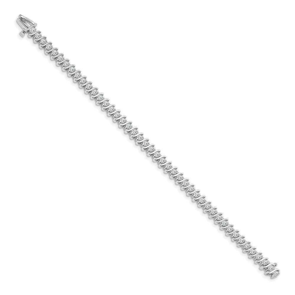 14k White Gold 2.6mm Diamond Tennis Bracelet Mounting
