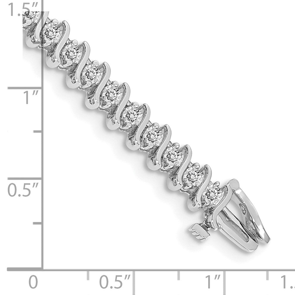 14k White Gold 2.6mm Diamond Tennis Bracelet Mounting