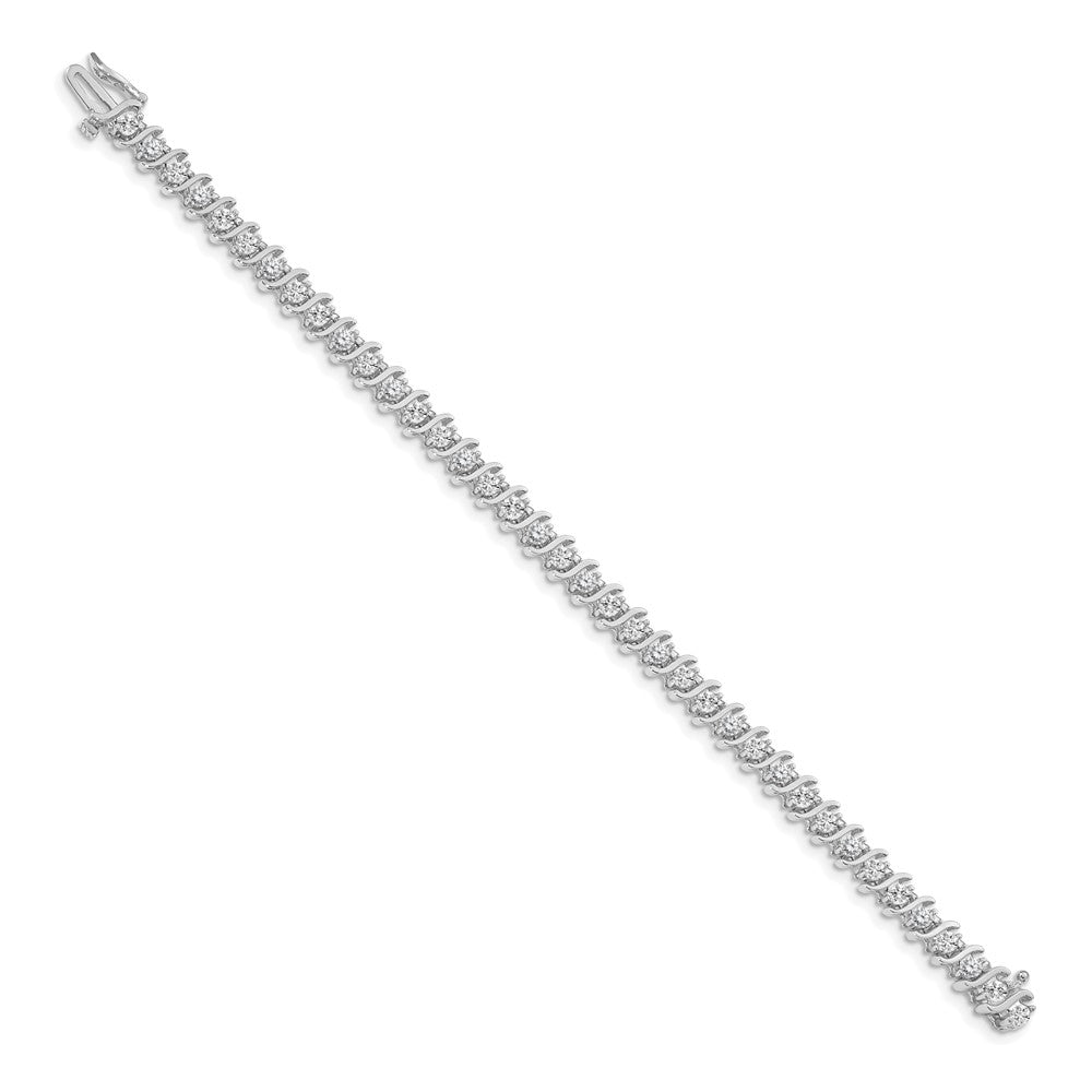 14k White Gold 3mm Diamond Tennis Bracelet Mounting