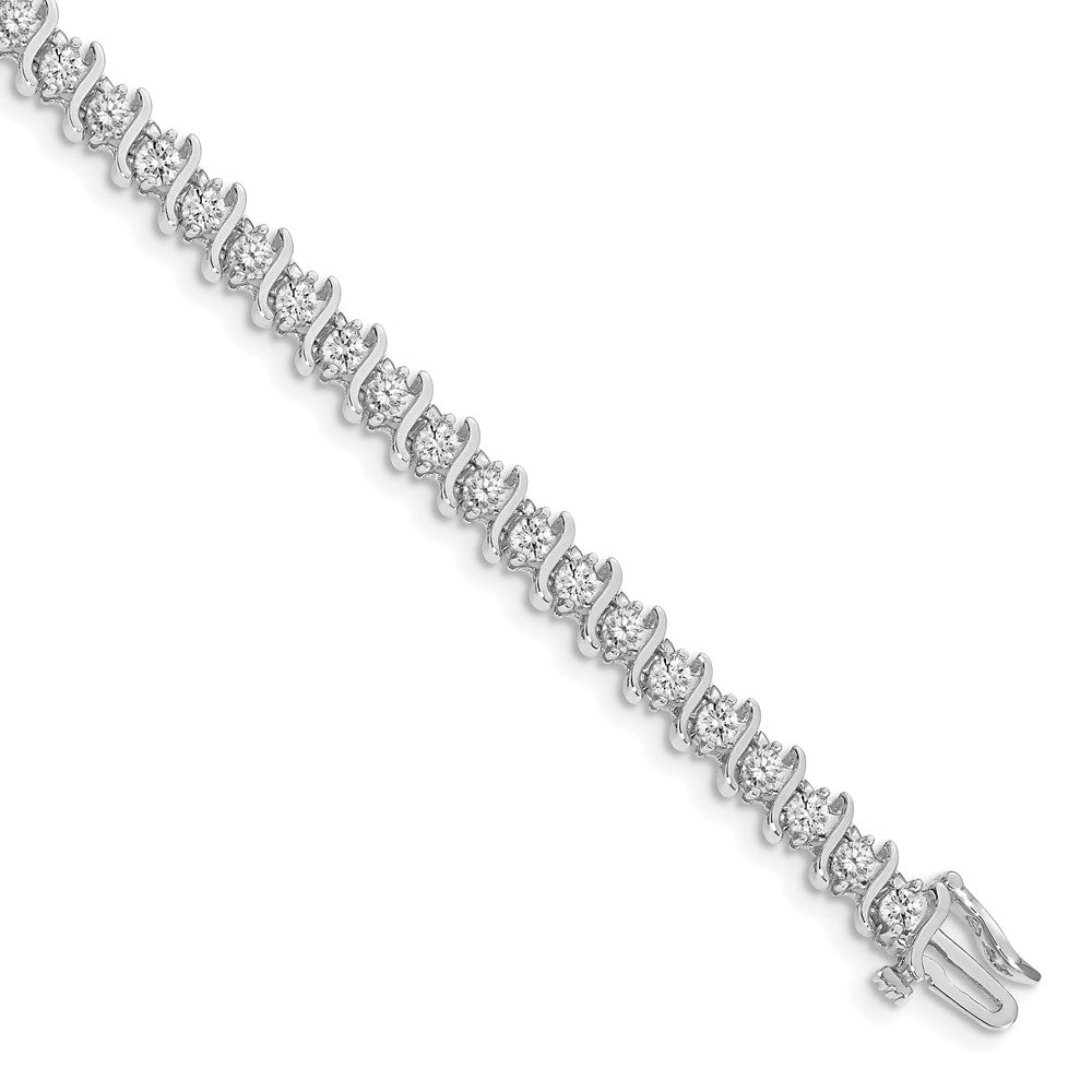 14k White Gold 3mm Diamond Tennis Bracelet Mounting