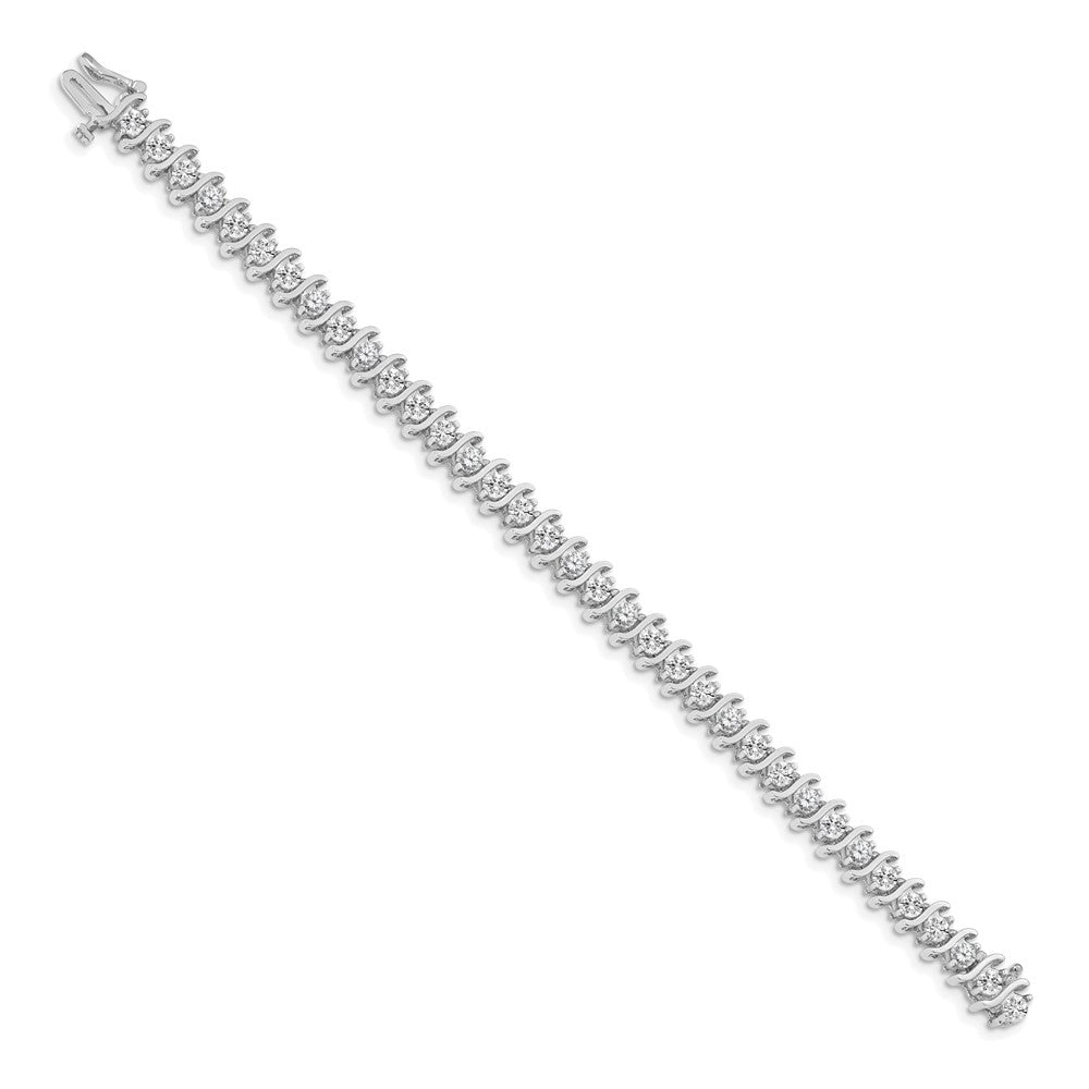 14k White Gold 3.5mm Diamond Tennis Bracelet Mounting