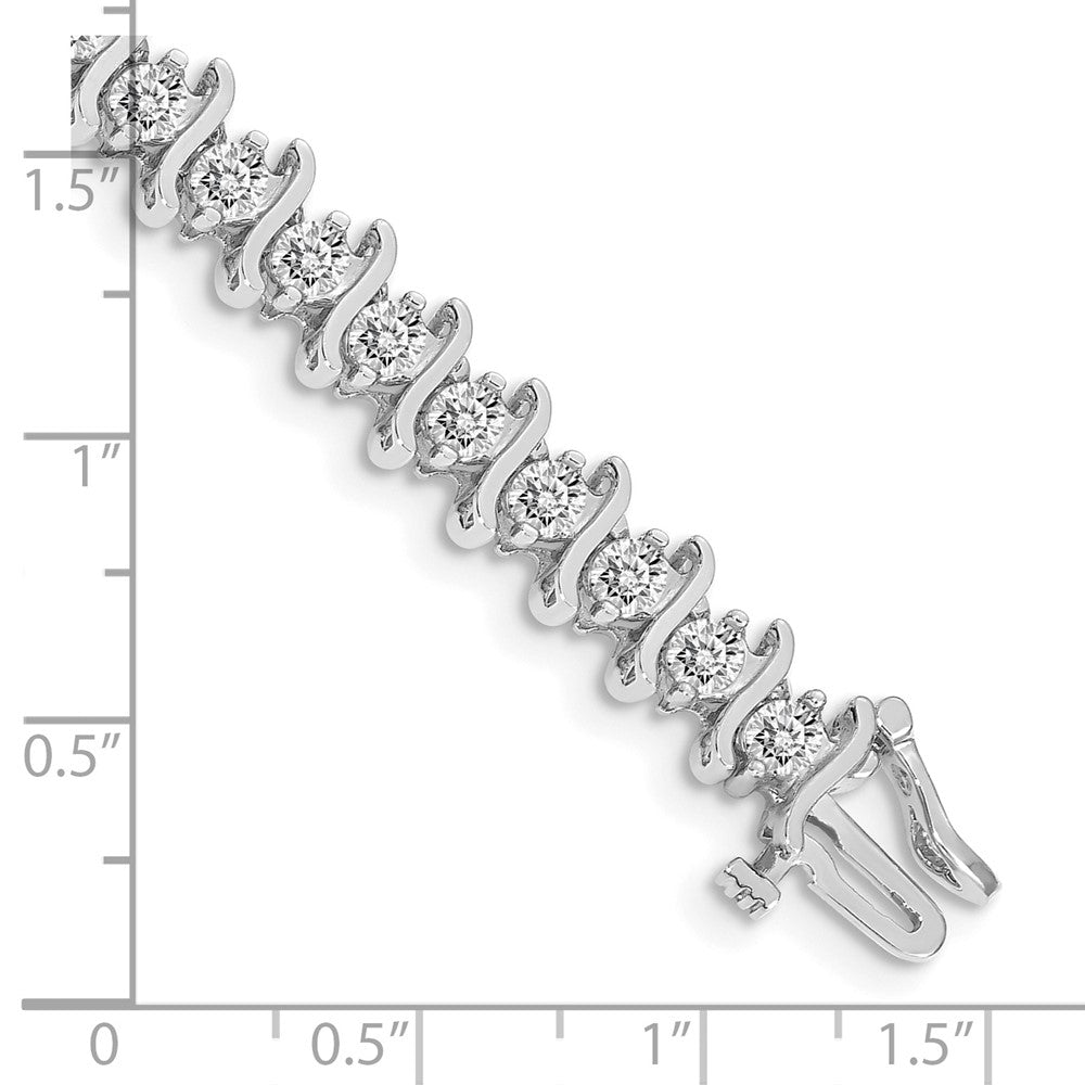 14k White Gold 3.5mm Diamond Tennis Bracelet Mounting