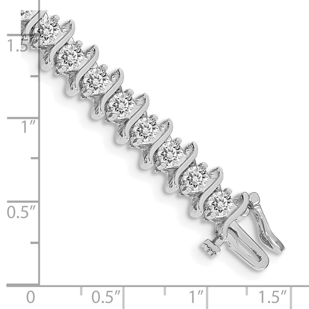 14k White Gold 3.8mm Diamond Tennis Bracelet Mounting
