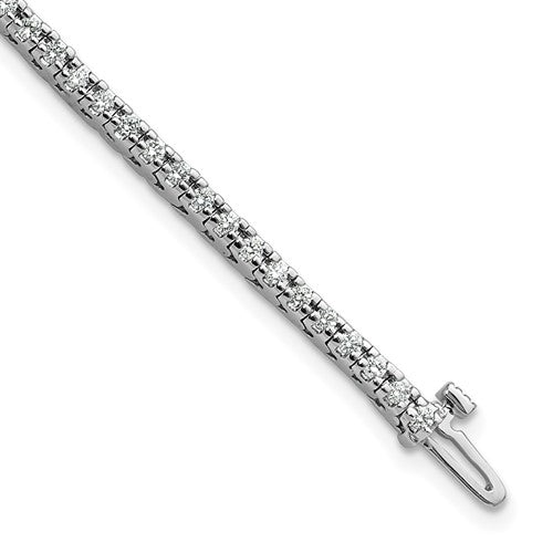 14k White Gold A Diamond Tennis Bracelet