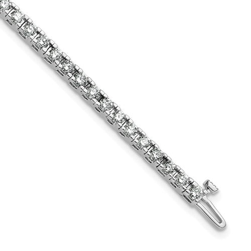 14k White Gold AAA Diamond Tennis Bracelet