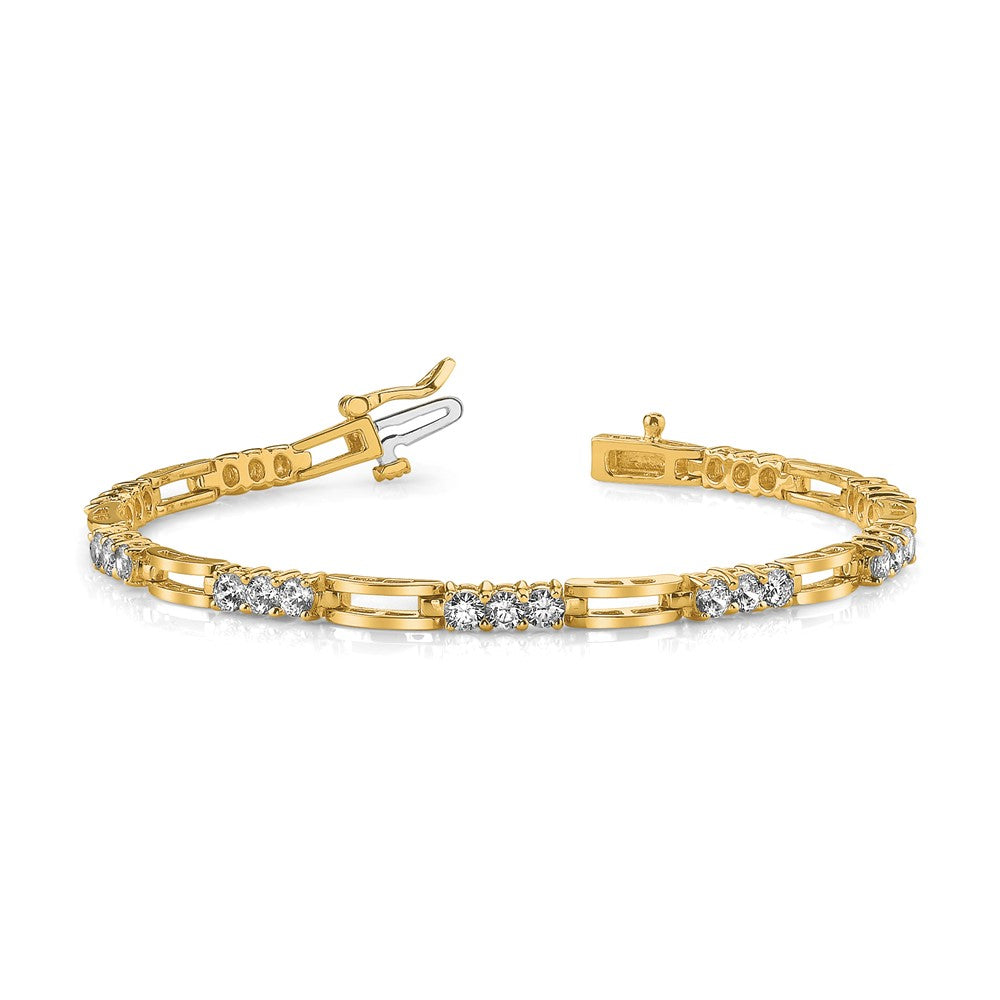 14k A Diamond Fancy Link Tennis Bracelet