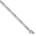 14k White Gold 2.5mm Diamond Fancy Link Tennis Bracelet Mounting