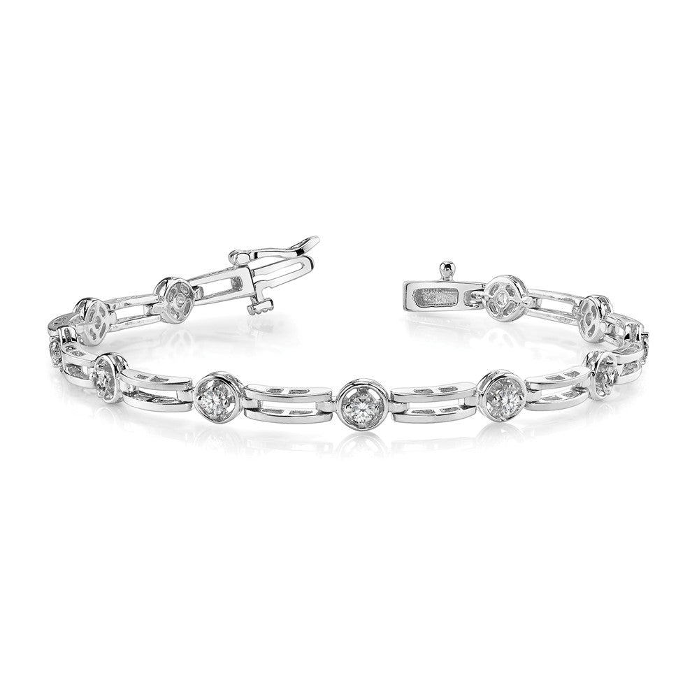 14k White Gold AAA Diamond Tennis Bracelet