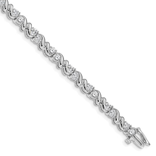 14k White Gold 3mm Tennis Bracelet Mounting