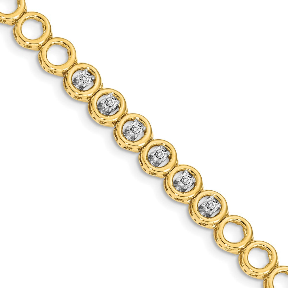 14k Add-A-Diamond Tennis Bracelet Mounting with 6 Heads