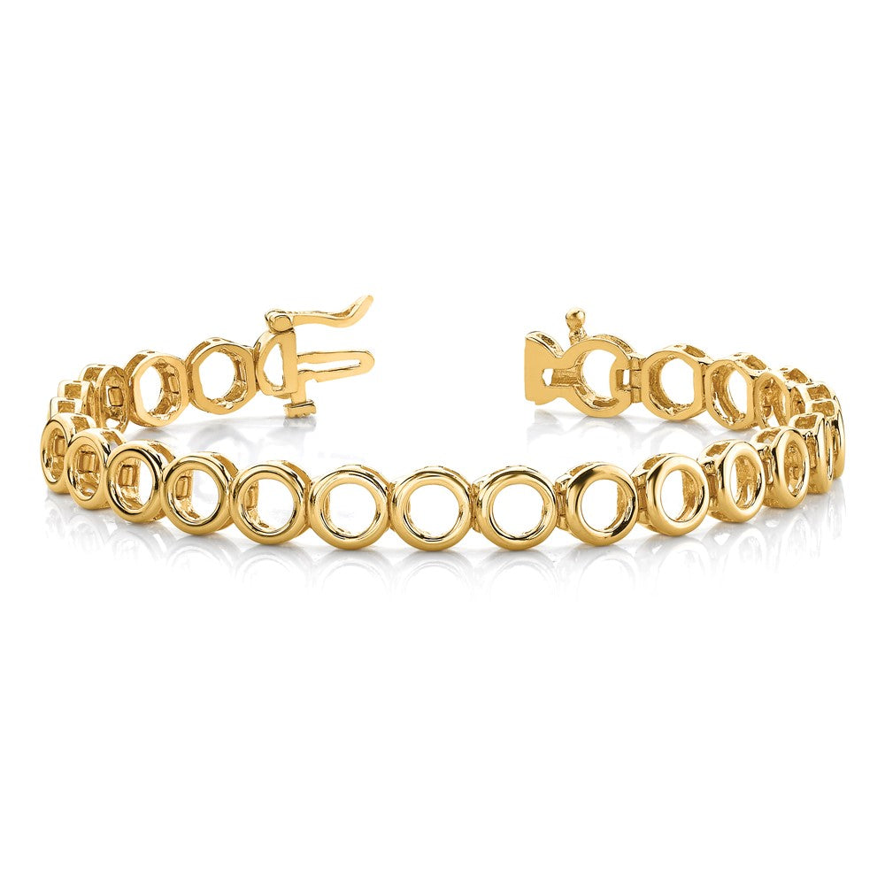 14k Holds 22 Stones up to 3.25mm, Add-a-Diamond Tennis Bracelet