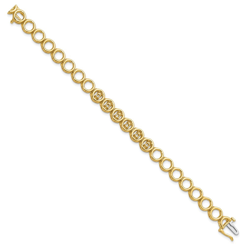 14k Add-A-Diamond Tennis Bracelet Mounting with 6 Heads