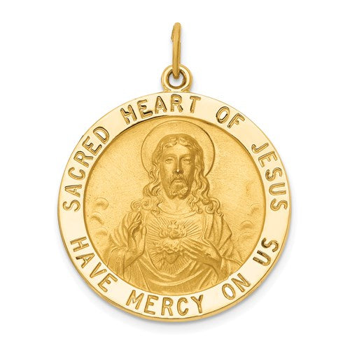 14k Sacred Heart of Jesus Medal Pendant
