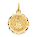 14k Merry Christmas Disc Charm