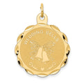 14K WEDDING BELLS Engraveable Disc Charm