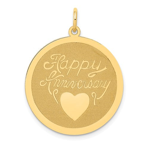 14K Happy Anniversary Charm